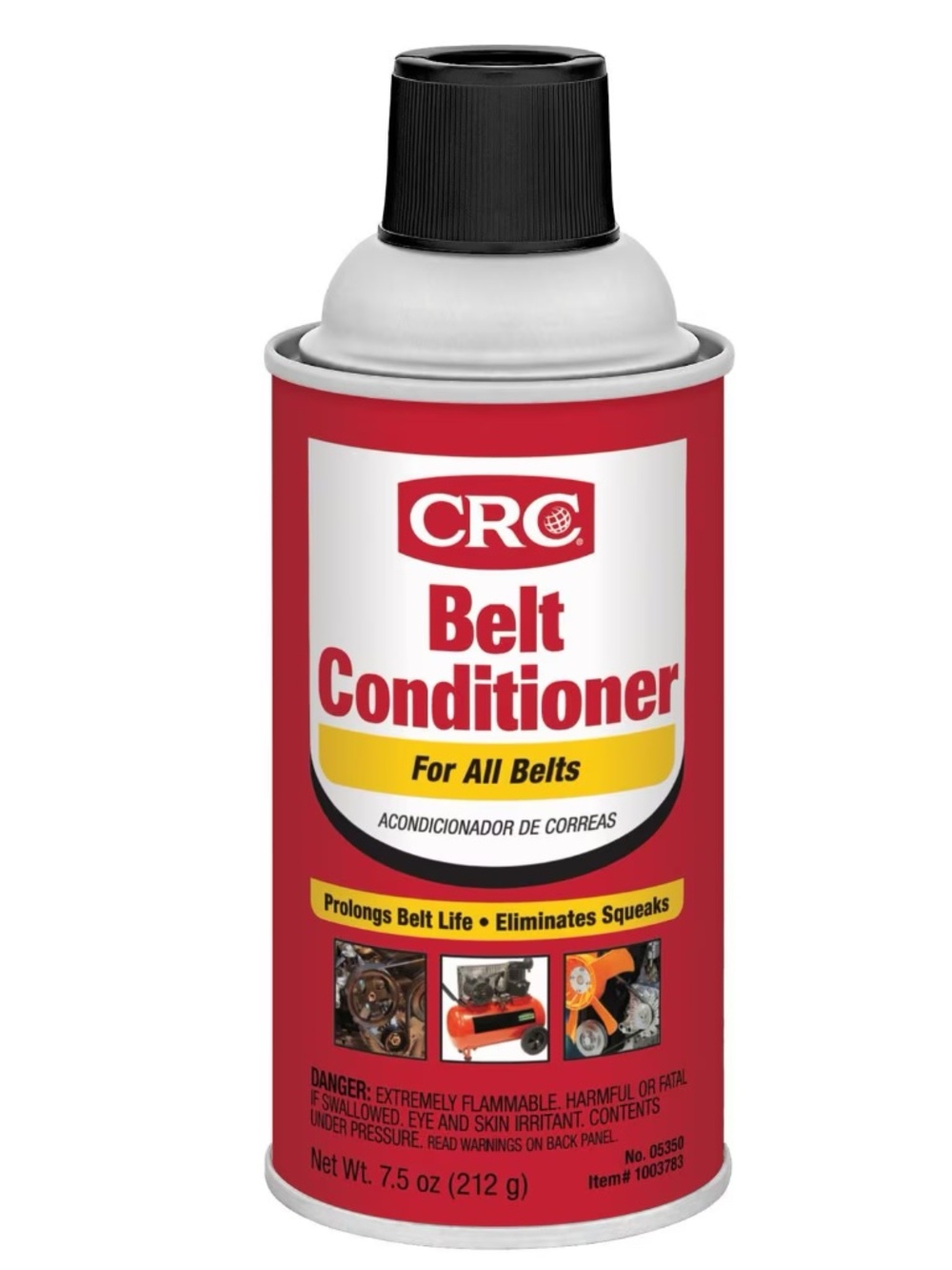 CRC Belt Conditioner Spray - Belt Dressing and Squeal Eliminator - 7.5 oz